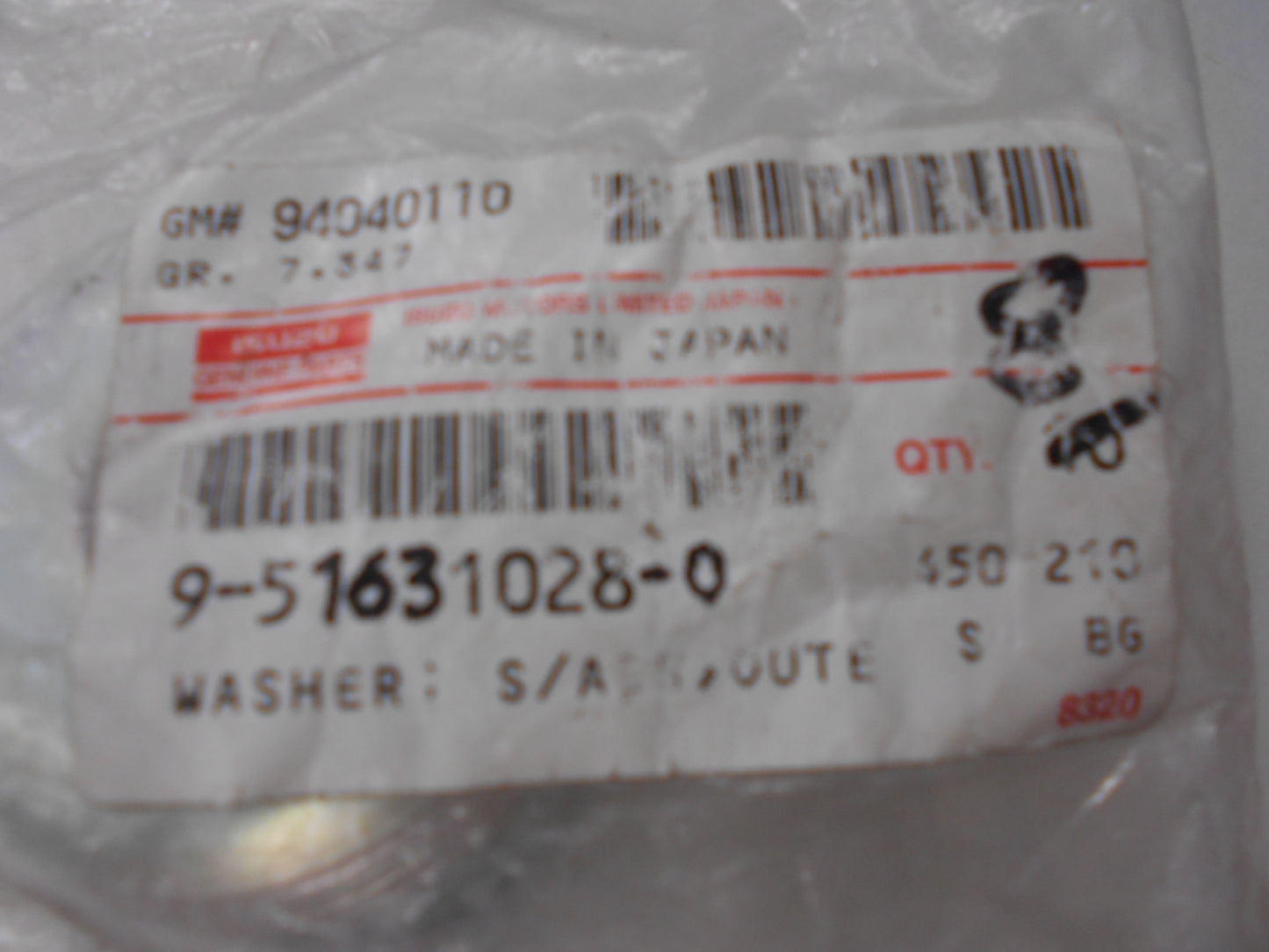 Isuzu Truck Genuine Washer New Part