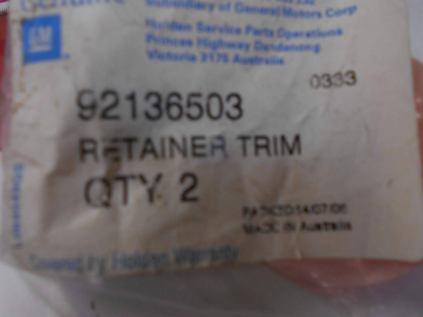 Holden VT VX VY VZ Commodore Genuine Retainer Trim Clip New Part