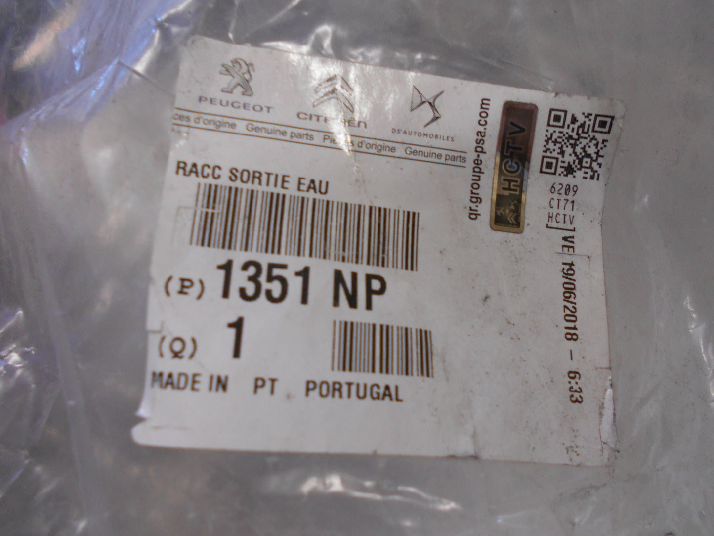 Citroen C3 Genuine Cooling Radiator Outlet Hose New Part