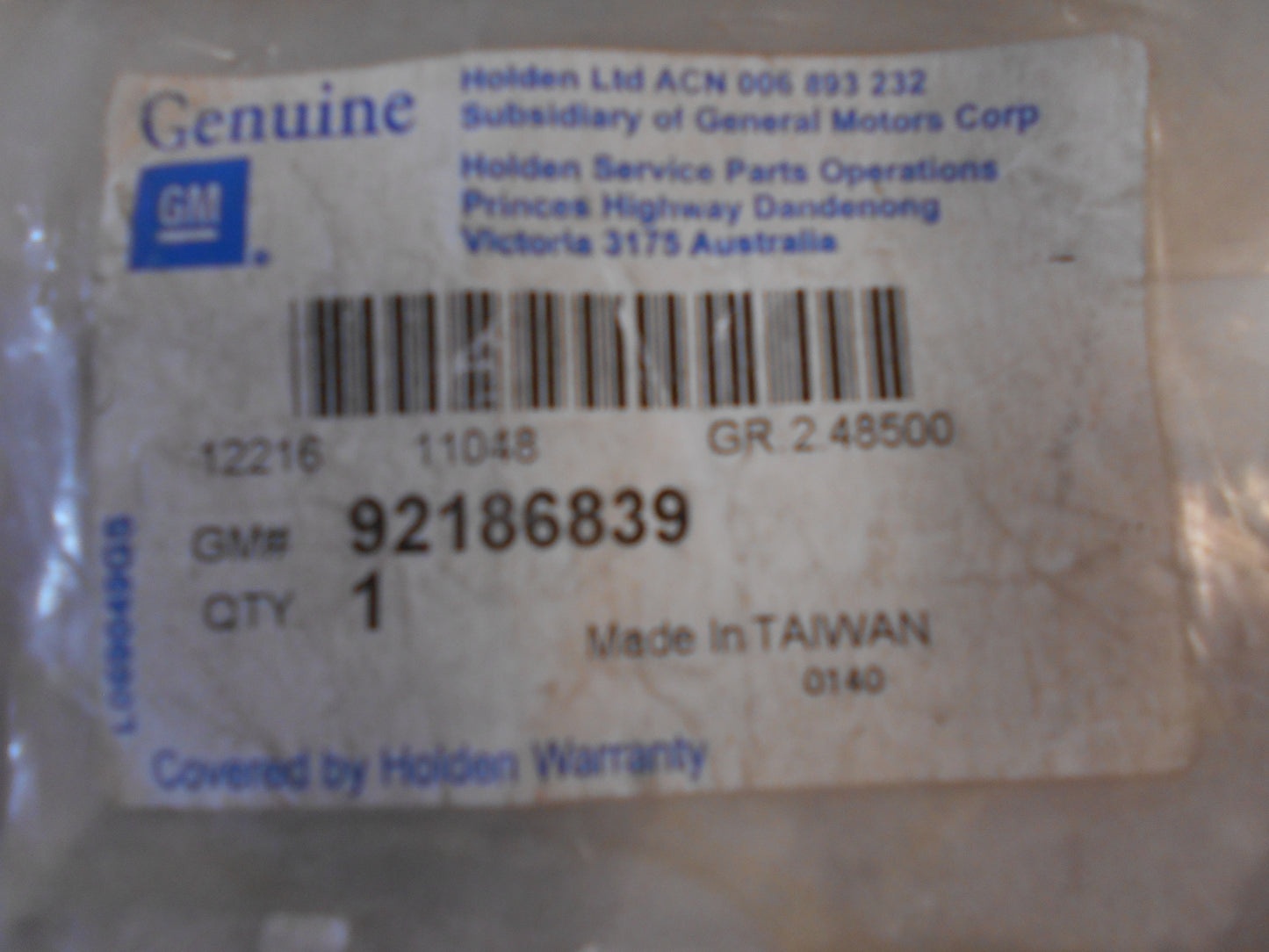 Holden RA Rodeo Genuine Daytime Running Light Patch Harness New Part