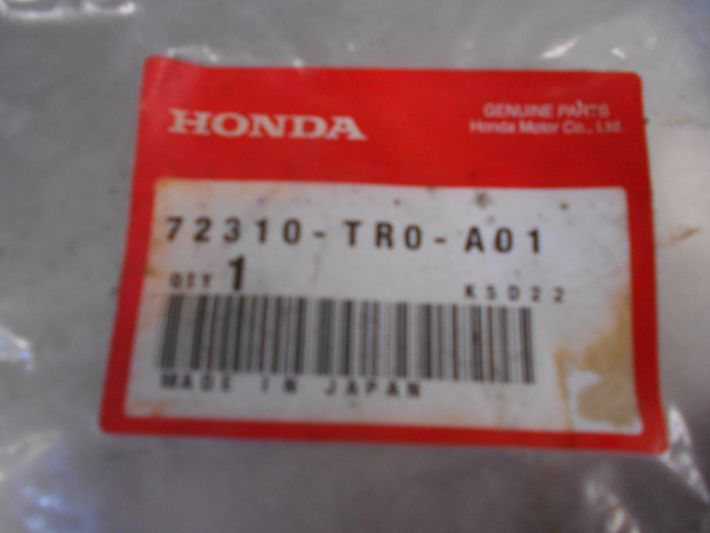 Honda Civic Genuine Right Hand Front Door Weatherstrip New Part