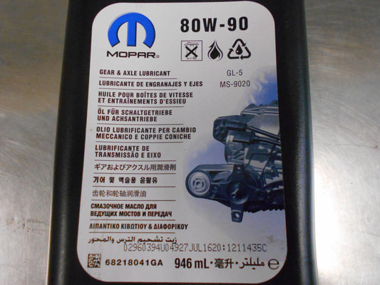 Jeep 80W-90 946ml Genuine Gear And Lubricant Axle New Part