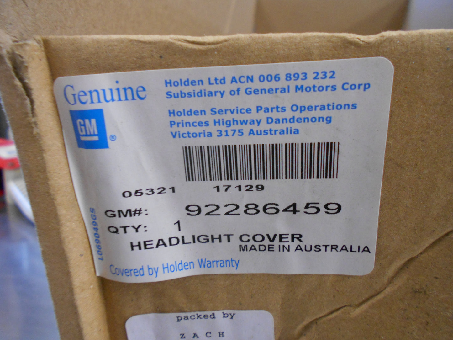 Holden Trax Genuine Headlight Protectors New Part