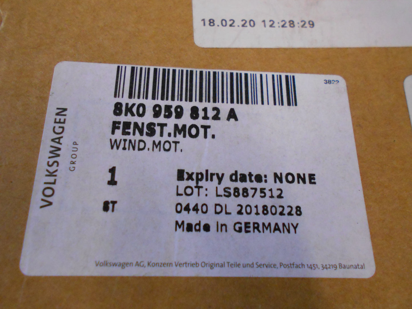 Audi A4/A6 Genuine Rear Right Power Window Regulator Motor New Part