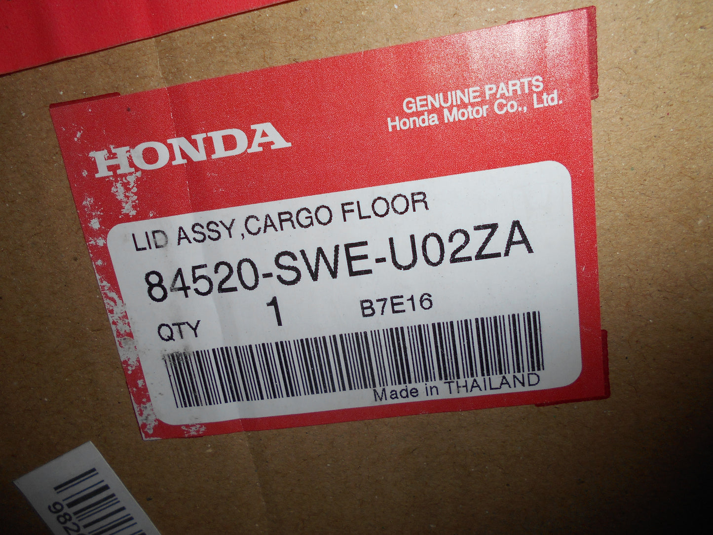 Honda CR-V Genuine Cargo Floor Lid Assembly New Part