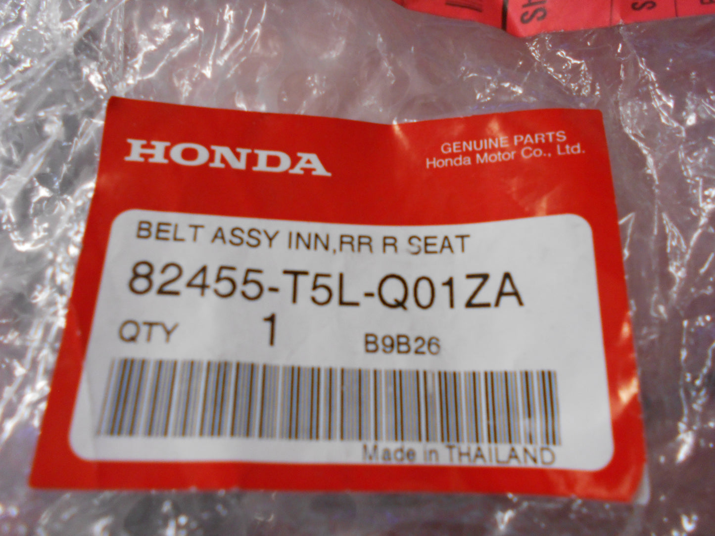 Honda Jazz Genuine Rear Right Inner Seat Belt Buckle New Part