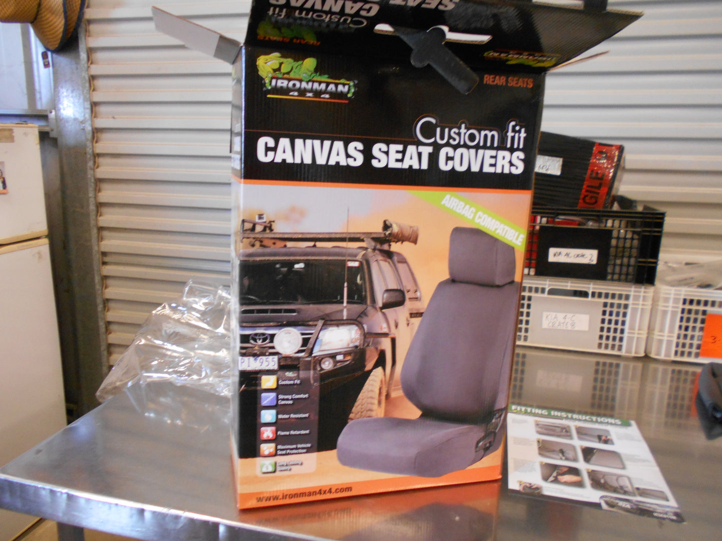 Ironman Custom Rear Canvas Seat Covers Suitable For Toyota 70 Series Landcruiser New Part