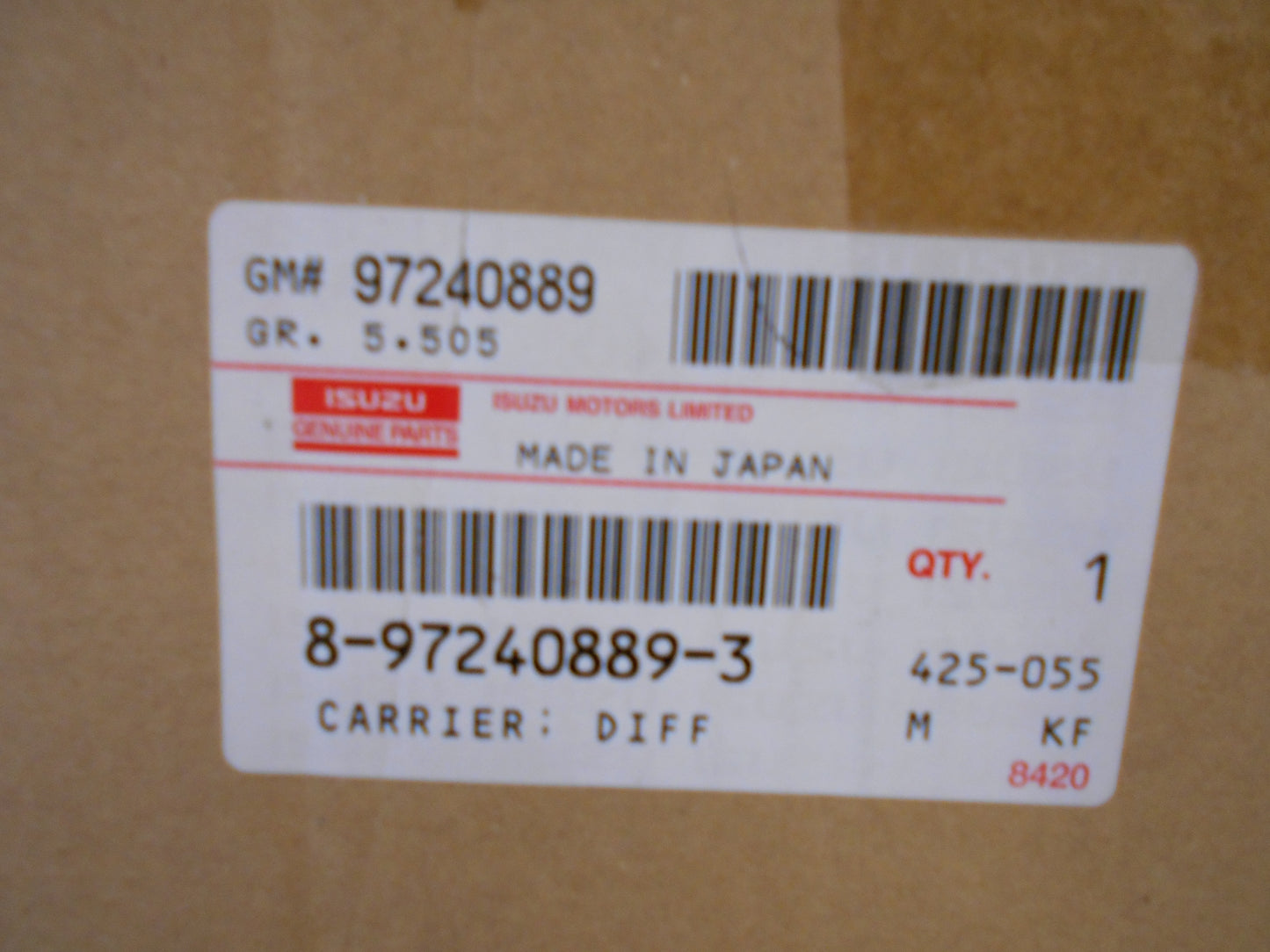 Holden Colorado/Rodeo/Isuzu D-Max Genuine Diff Carrier Assembly New Part