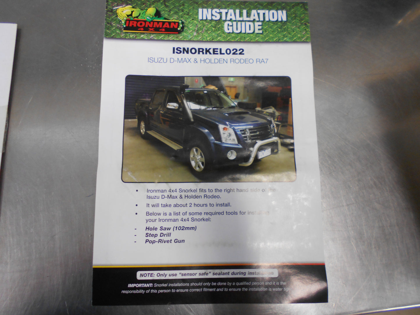 Ironman 4X4 Snorkel Suitable For Isuzu D-Max / Holden Rodeo New Part