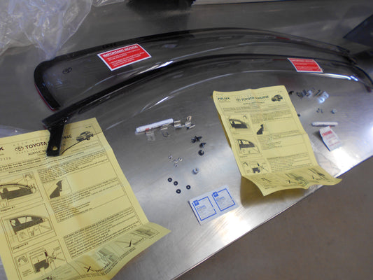 Toyota Hilux Genuine Front Left Hand + Right Hand Side Weather Shields New Part