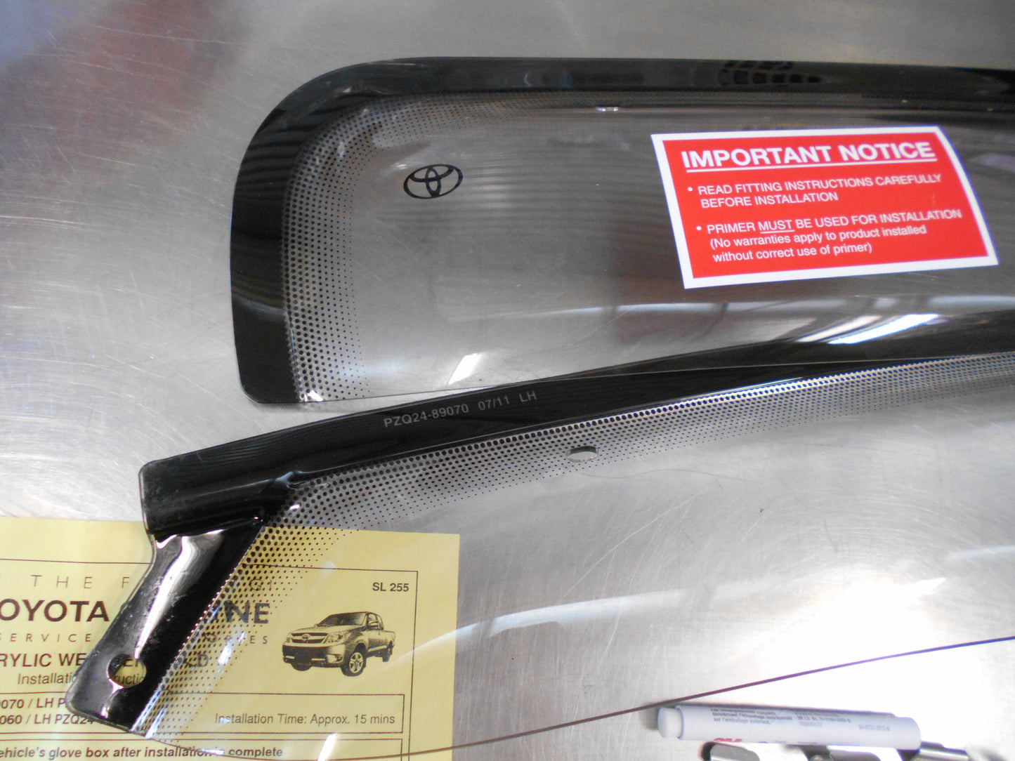 Toyota Hilux Genuine Front Left Hand + Right Hand Side Weather Shields New Part