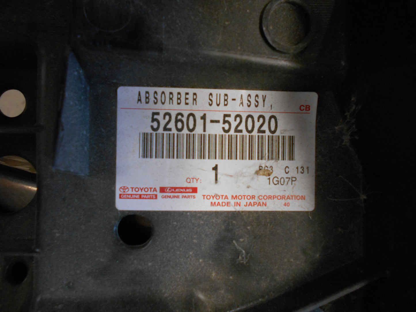 TOYOTA YARIS Genuine Front Bumper Energy Absorber New Part