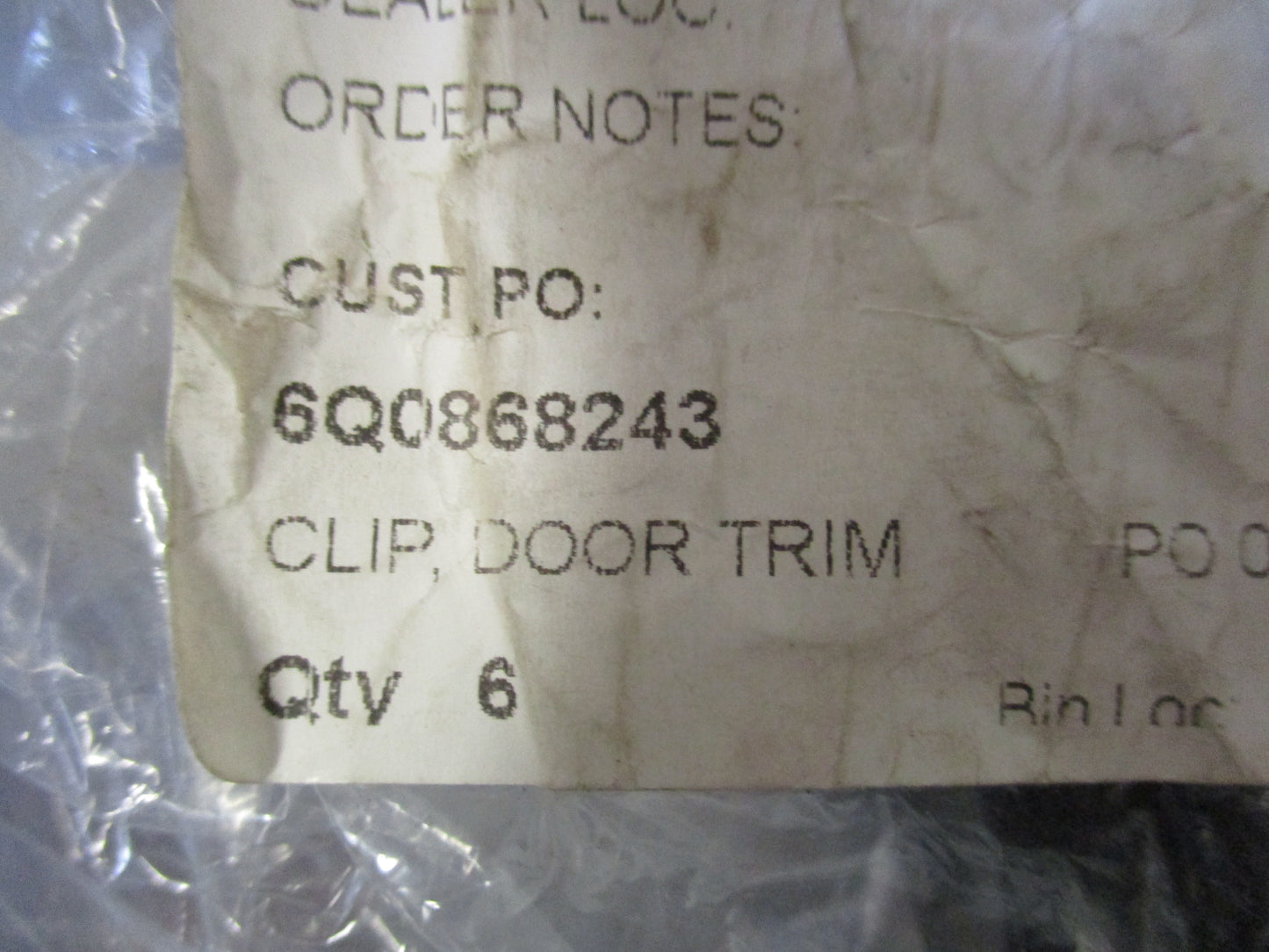 Volkswagen Genuine Door Panel Clips New Part