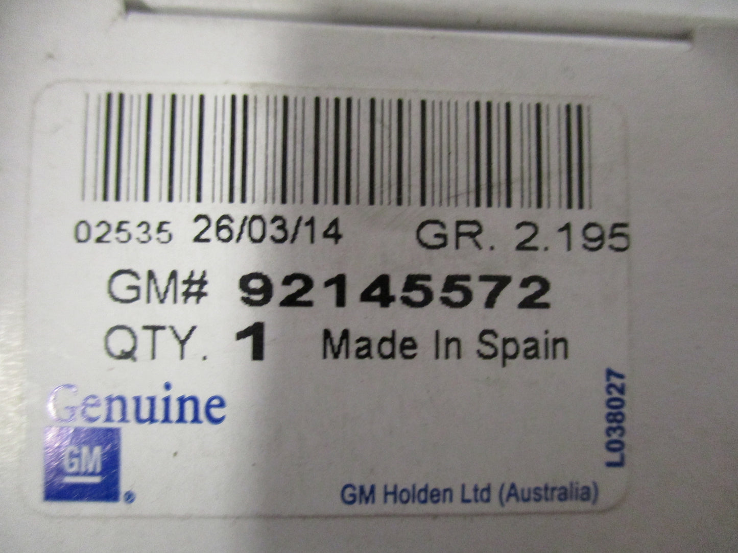 Holden Commodore VY/VZ Genuine Reverse Sensor New Part