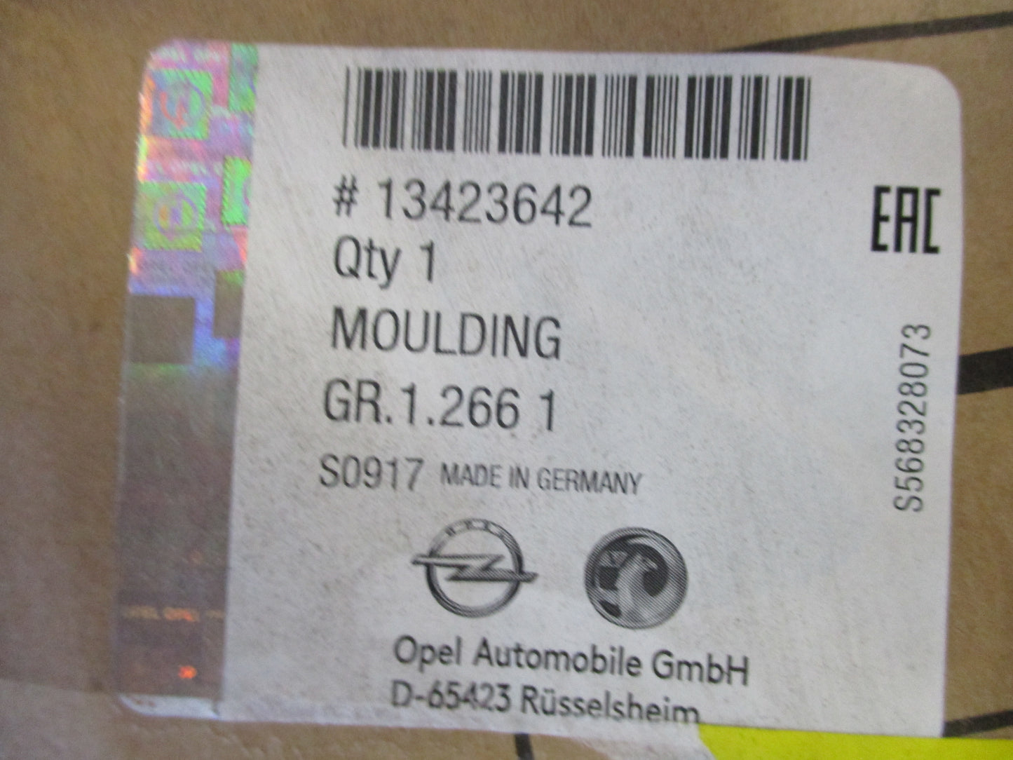 Holden Astra Genuine Right Hand Chrome Radiator Grille Trim New Part