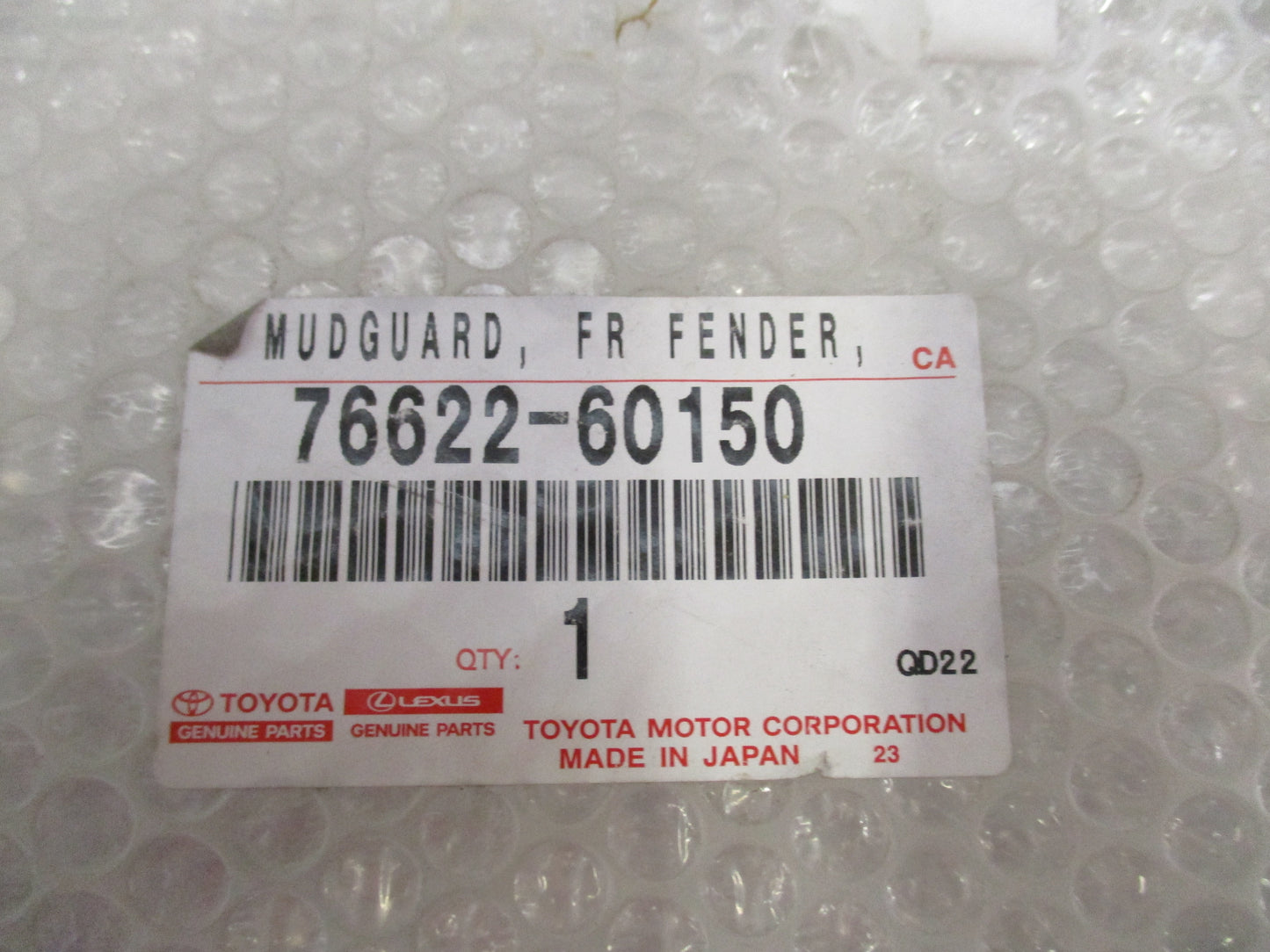 Toyota Prado Genuine Left Front Mud Flap New Part
