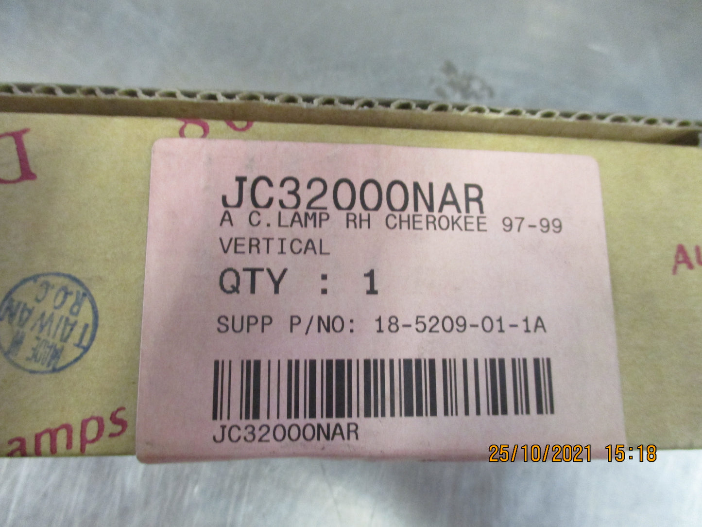 TYC Right Hand Vertical Corner Lamp Suits Jeep XJ Cherokee New Part