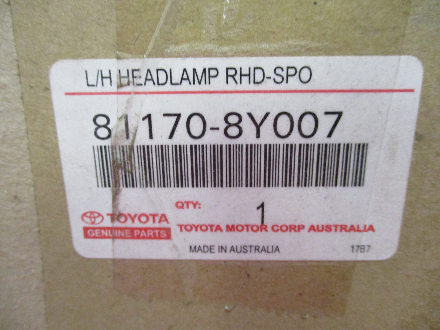 Toyota Camry Genuine Left Front Headlight New Part