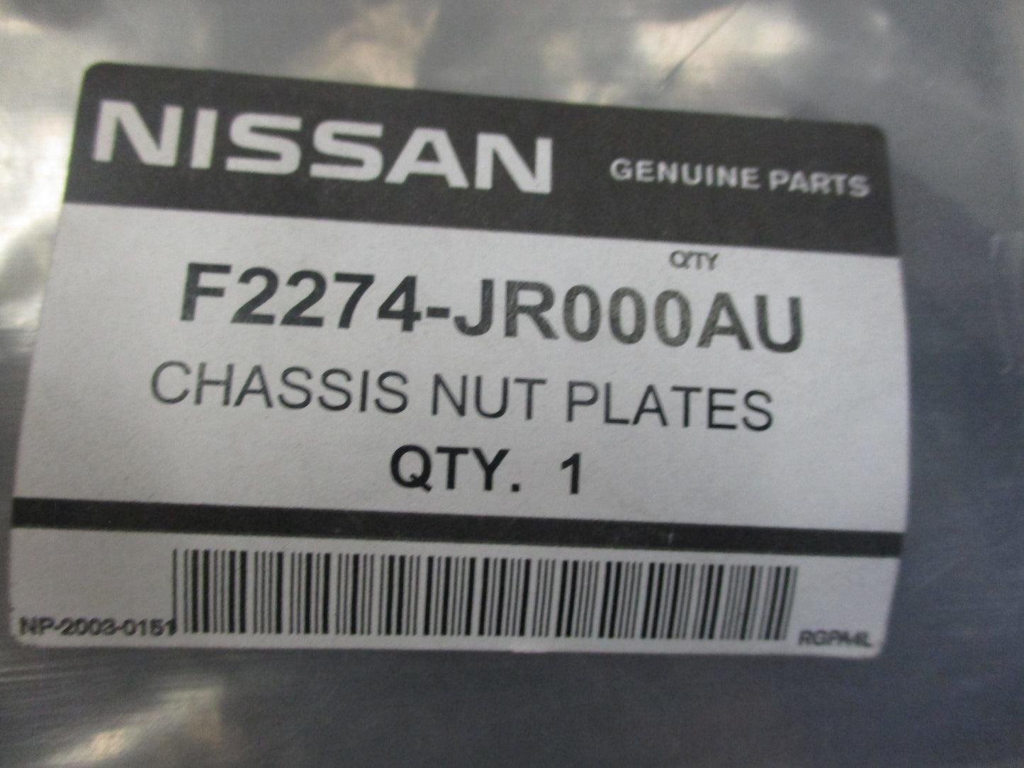 Nissan D40T Navara Genuine Chassis Nut Plates New Part