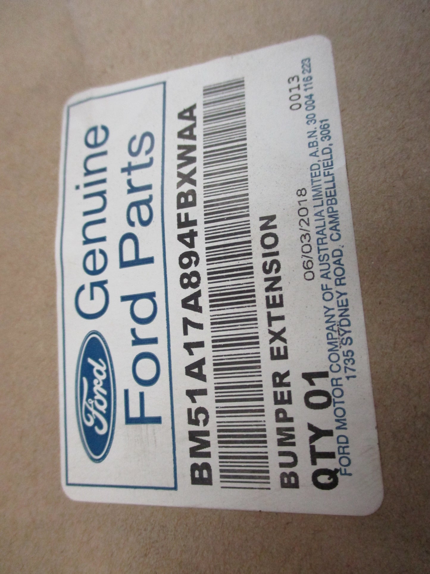 Ford Focus LW MRKII Genuine Rear Bumper Extension Factory Primed New Part