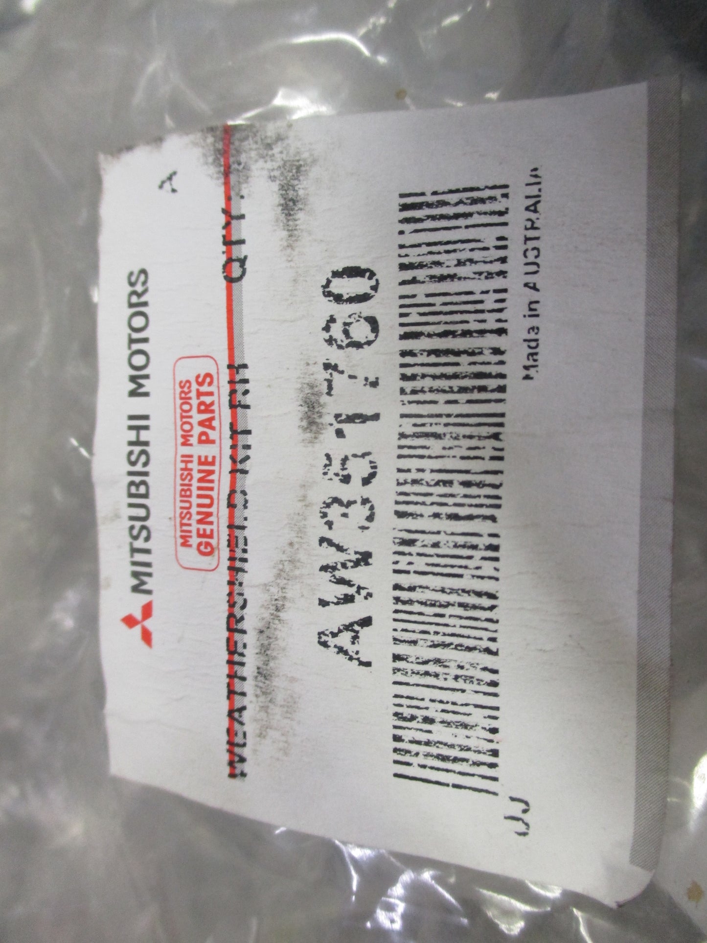 Mitsubishi Challenger Genuine Right Hand Front Weathershield New Part