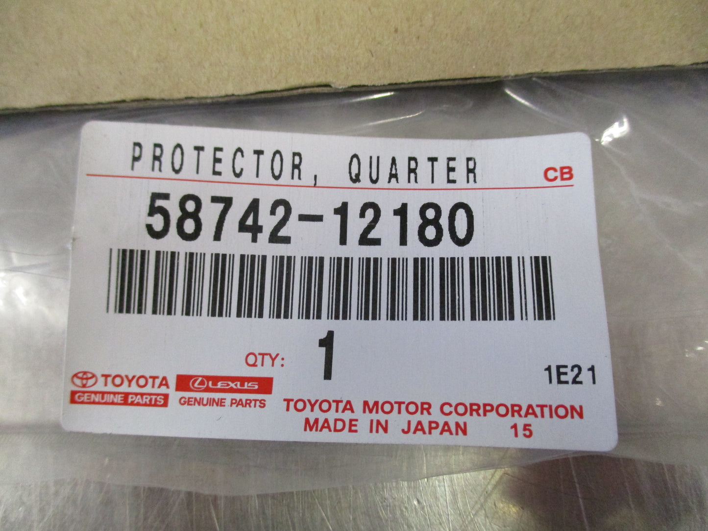 Toyota Scion Genuine Quarter Panel Protector Left New Part