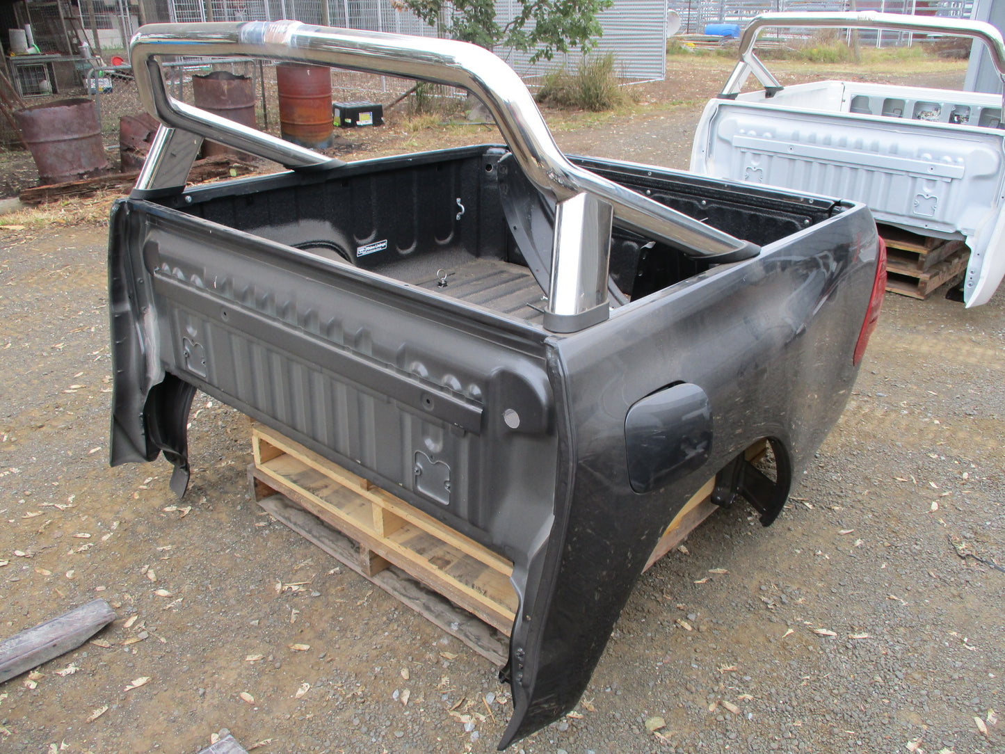Toyota Hilux SR5 Dual Cab Genuine Tub Assembly With Rhino Liner & Tie Down Points Used Part