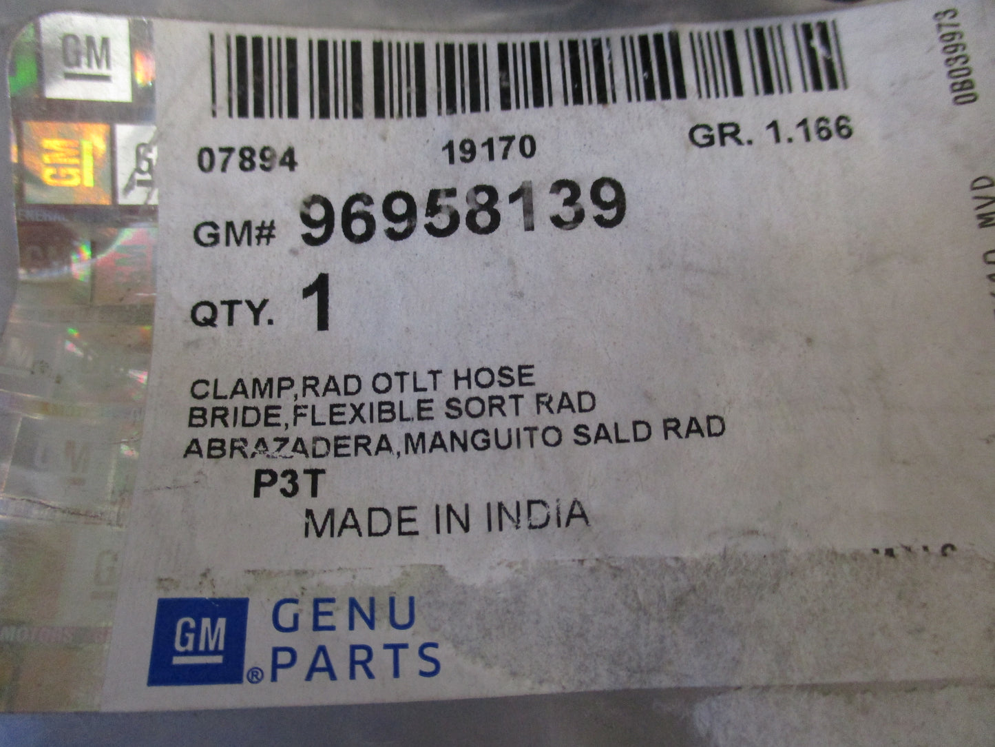 Holden Cruze Genuine Radiator Hose Clamp New Part