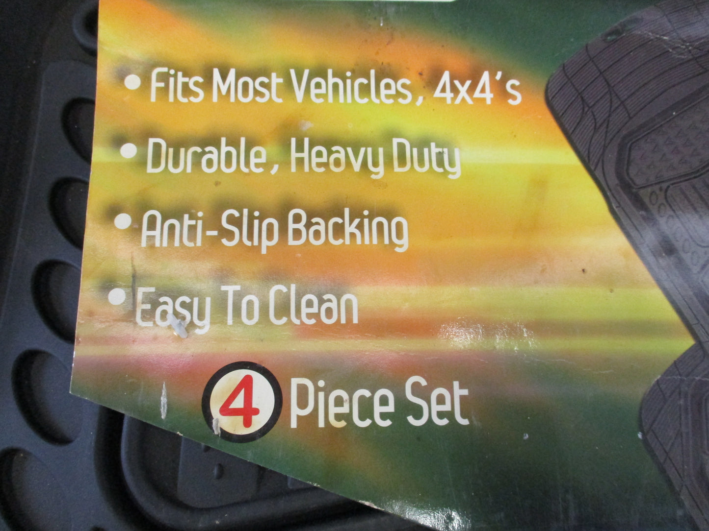 Stonewall Universal Heavy Duty Rubber Floor Mat Set of 4 New Part
