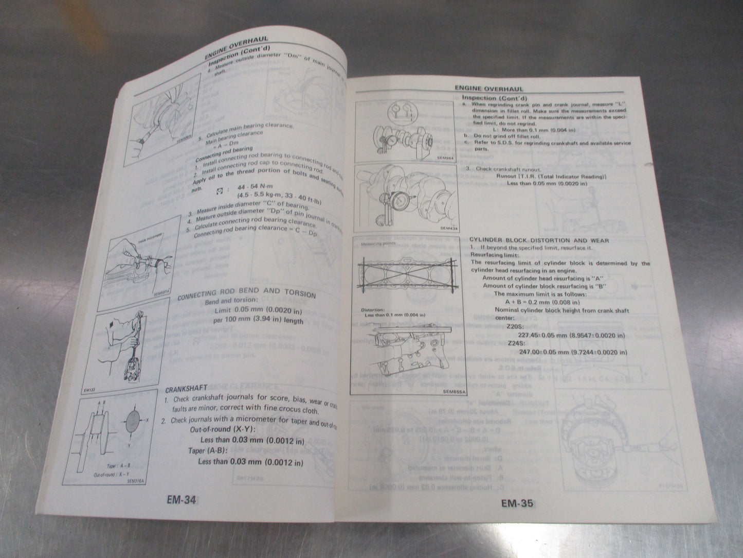 Nissan Urvan E24 Series Petrol Genuine Factory Service and Repair Manual Used
