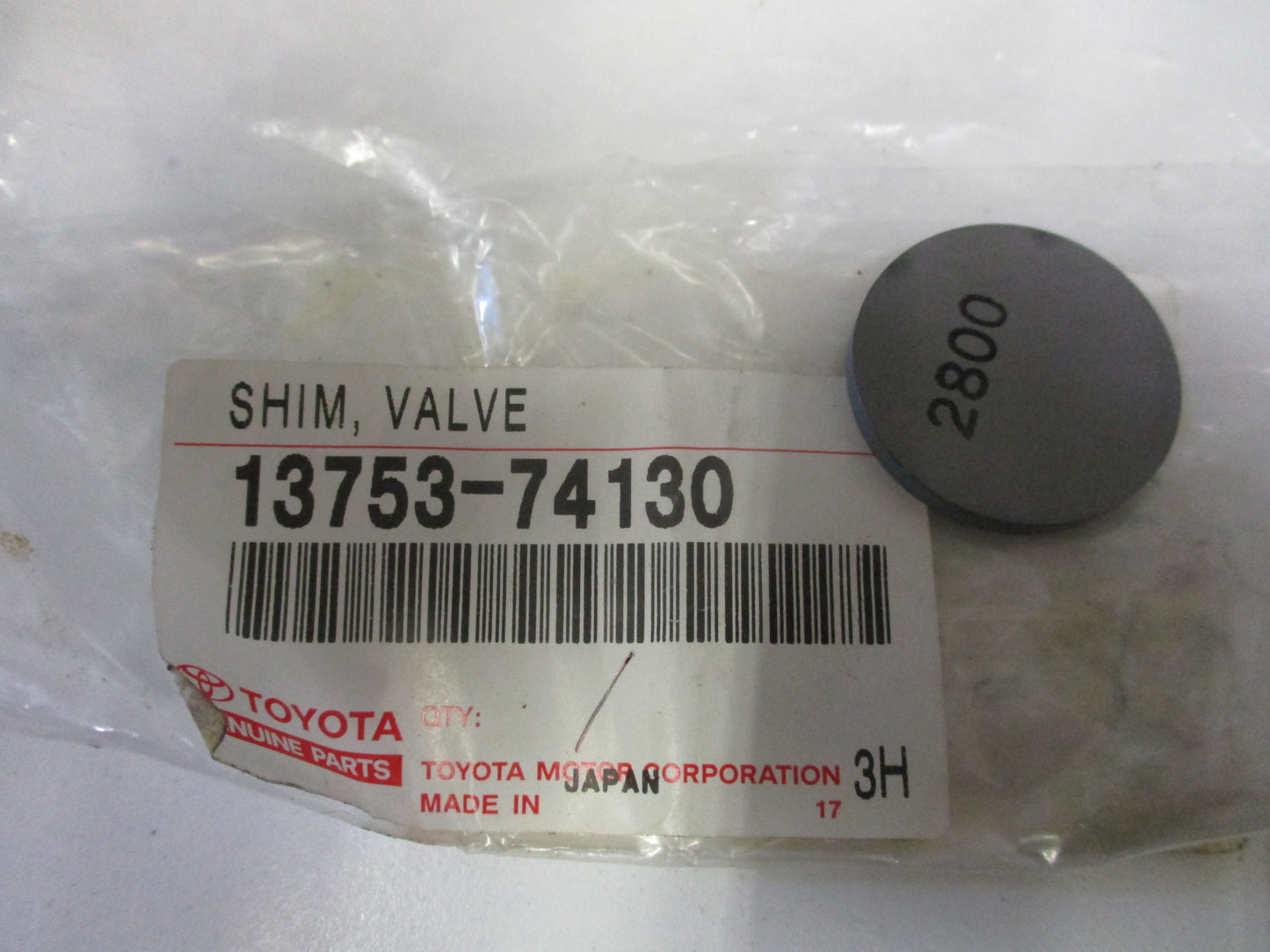 Toyota Rav4/ Corolla/ Highlander Genuine Valve Adjusting Shim New Part
