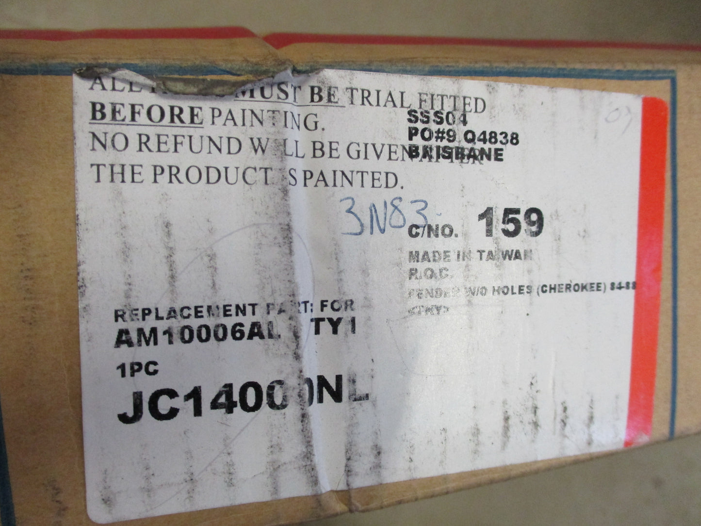 Left Hand Front Guard Suits Jeep XJ Cherokee New Part