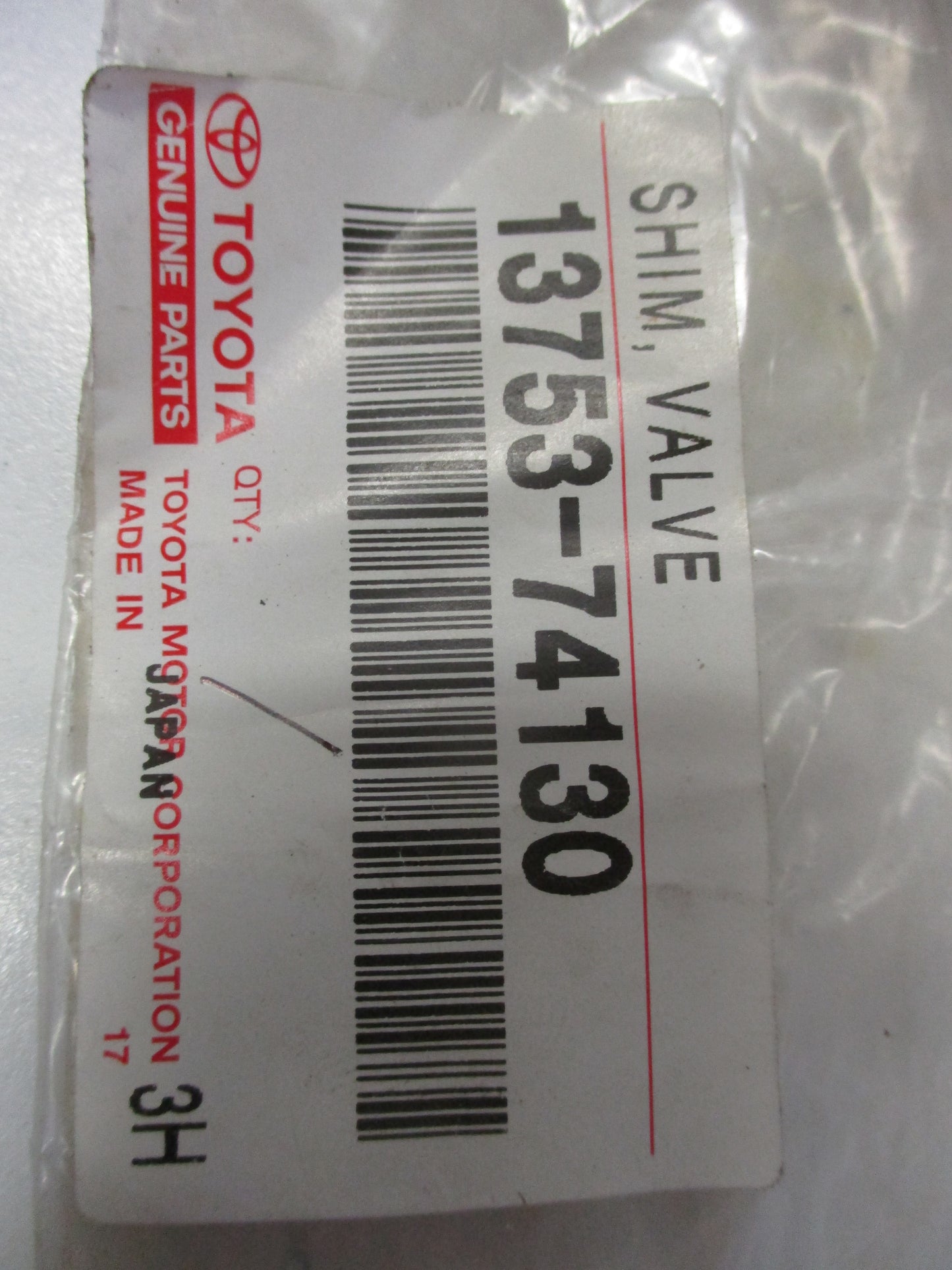 Toyota Rav4/ Corolla/ Highlander Genuine Valve Adjusting Shim New Part