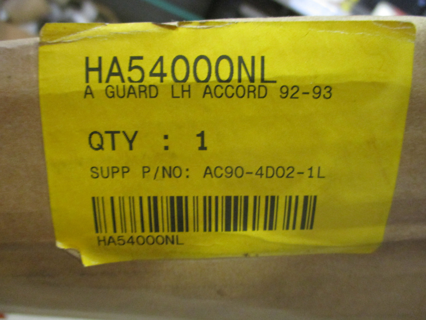 Left Hand Front Guard Suits Honda Accord New Part