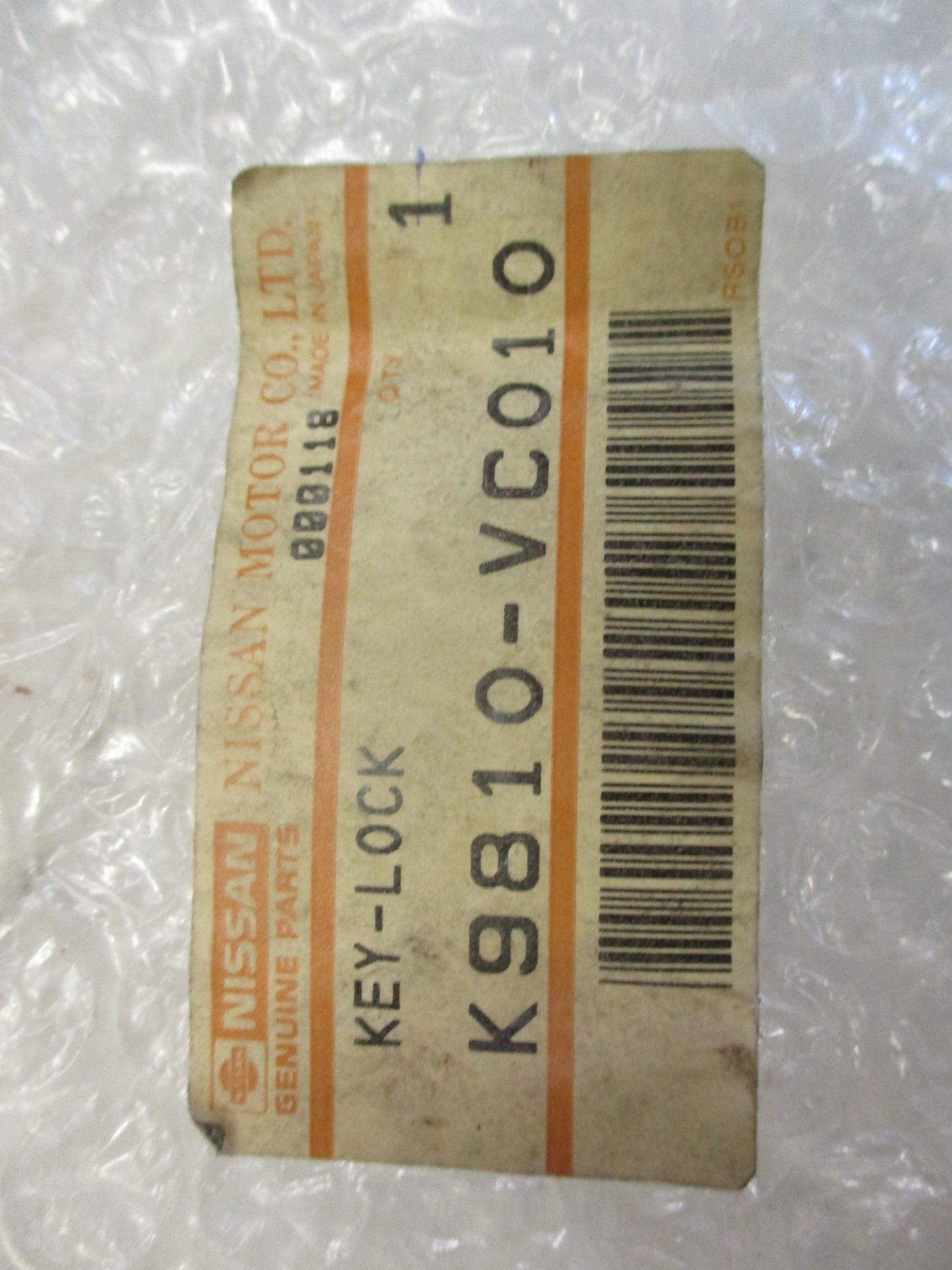 Nissan GU Patrol Genuine Key/Transmitter and Cylinder Lock Set Used Part