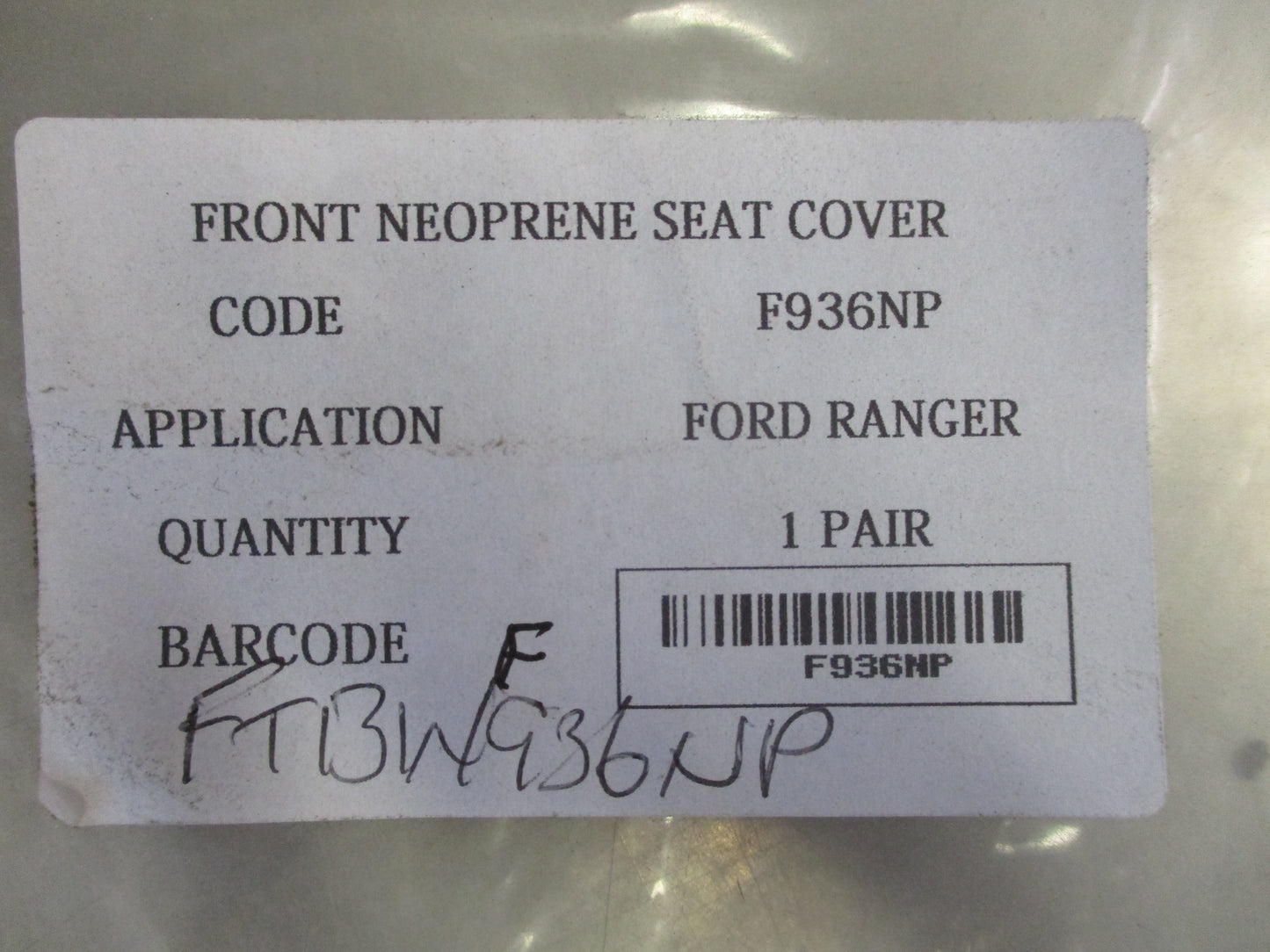 The Wetseat Front Neoprene Seat Covers Suits Ford PX2 Ranger/Everest/Mazda BT-50 New Part