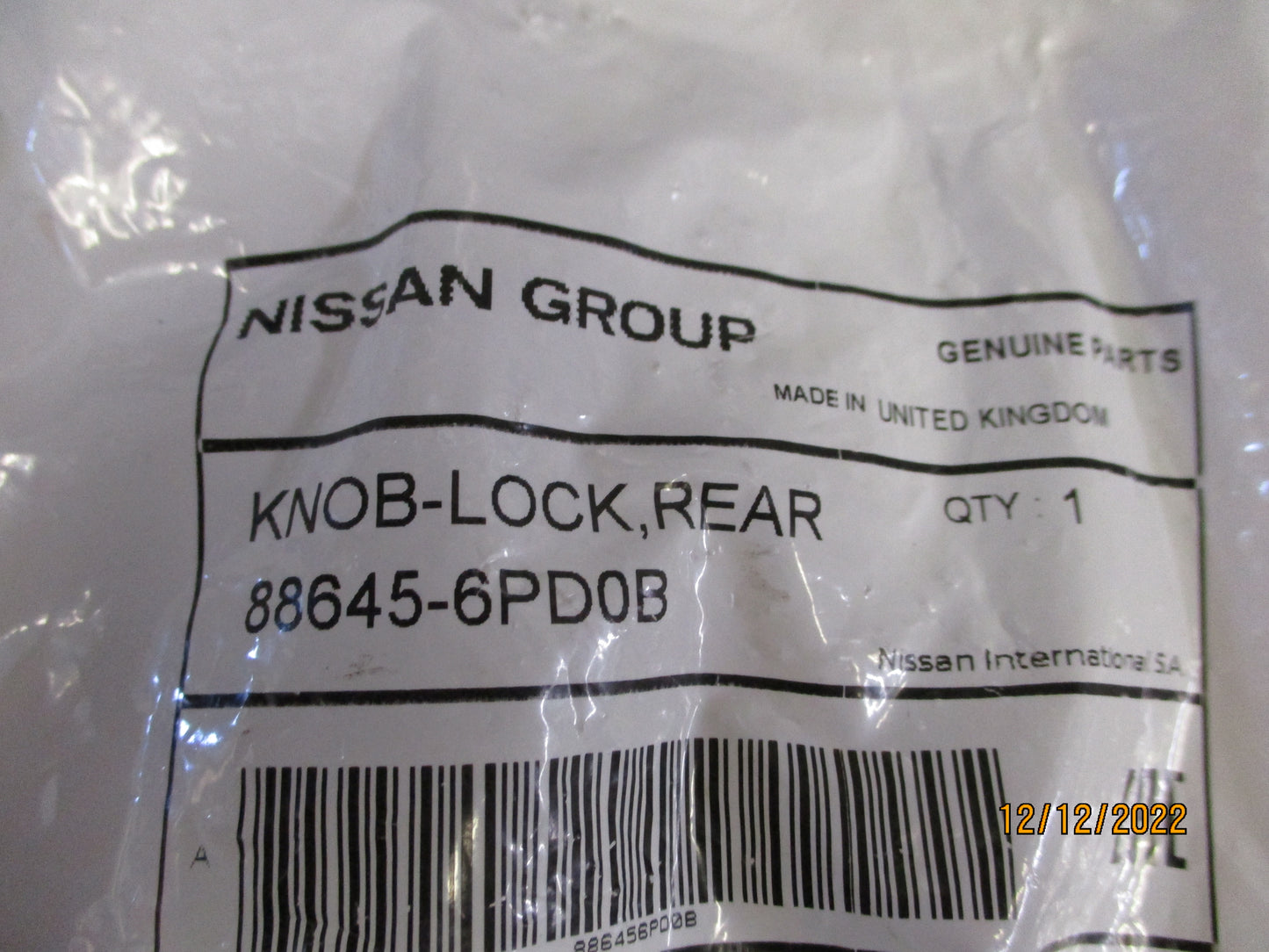 Nissan Juke Genuine Second Seat Release Button New Part