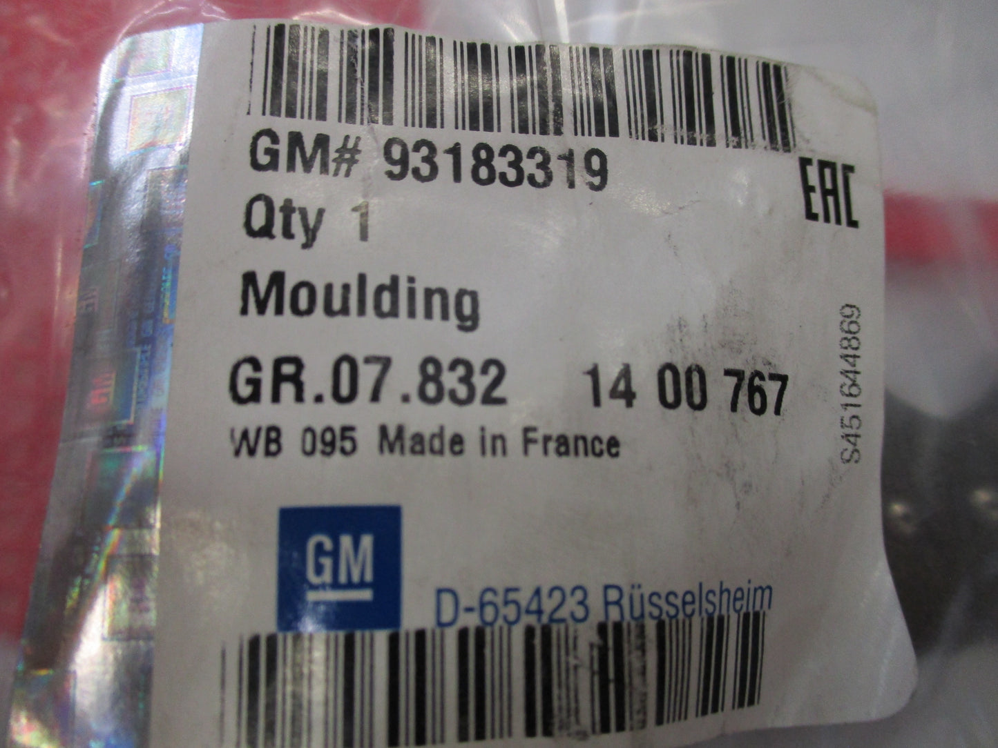 Holden Astra Genuine Left Hand Rear Bumper Trim New Part