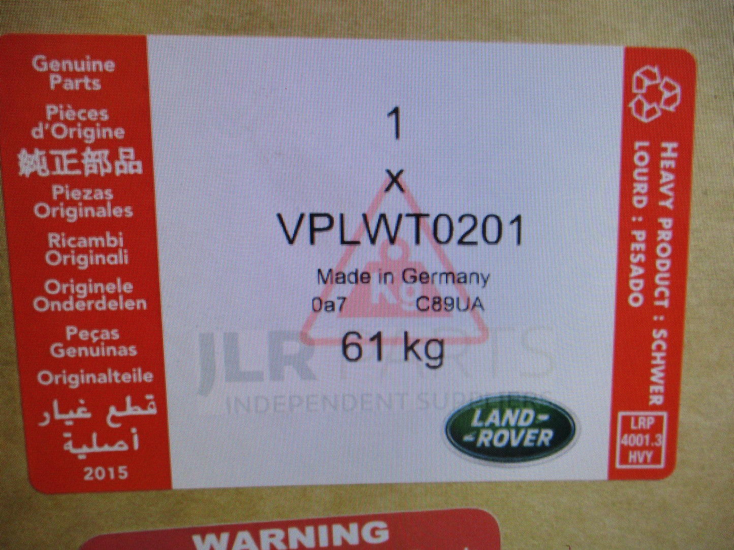 Land Rover Range Rover Sport Genuine Tow Bar Kit New Part