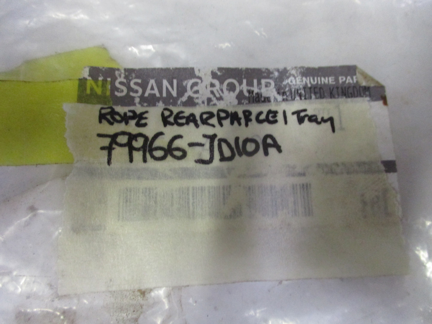 Nissan Qashqai Genuine Rear Parcel Tray Rope New Part