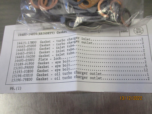 Nissan R34 Skyline Genuine Turbo Charger Gasket Kit New Part