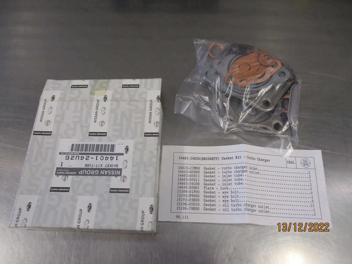 Nissan R34 Skyline Genuine Turbo Charger Gasket Kit New Part