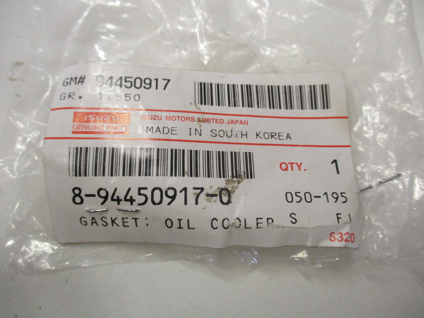 Isuzu Genuine Oil Cooler Gasket New