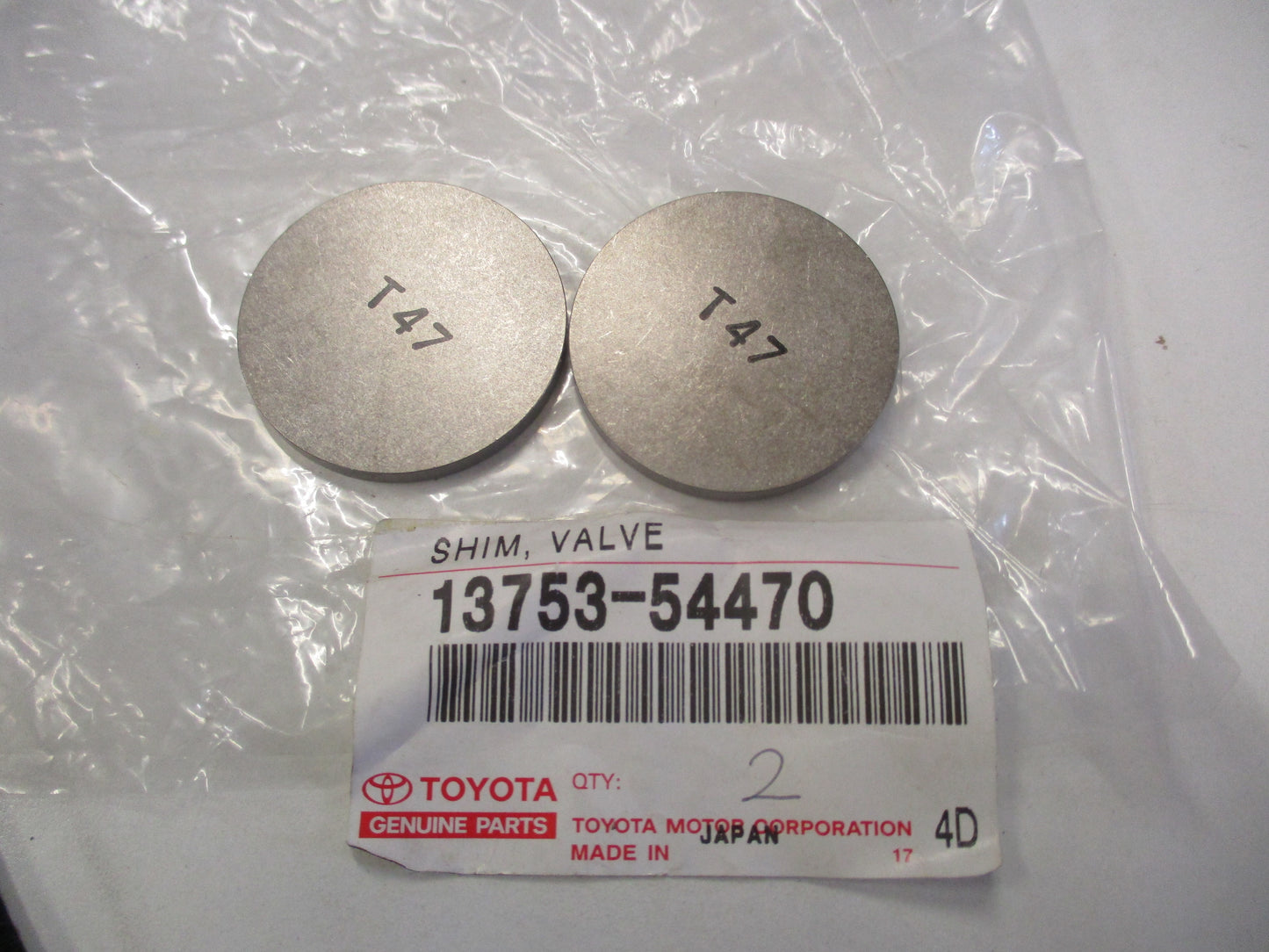 Toyota Genuine Valve Shim T47 New