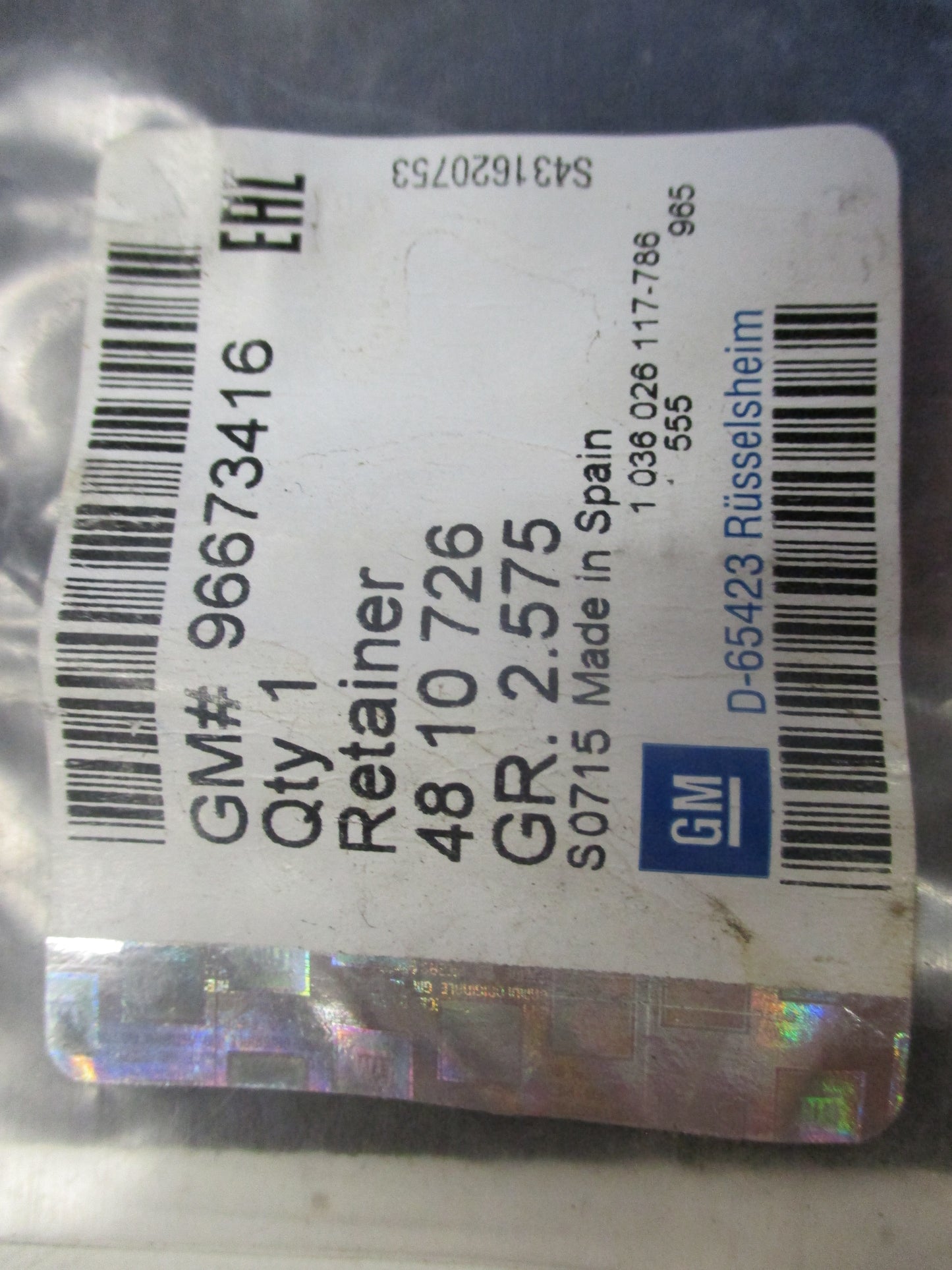 Holden Vectra Genuine Parking Sensor Retainer New Part