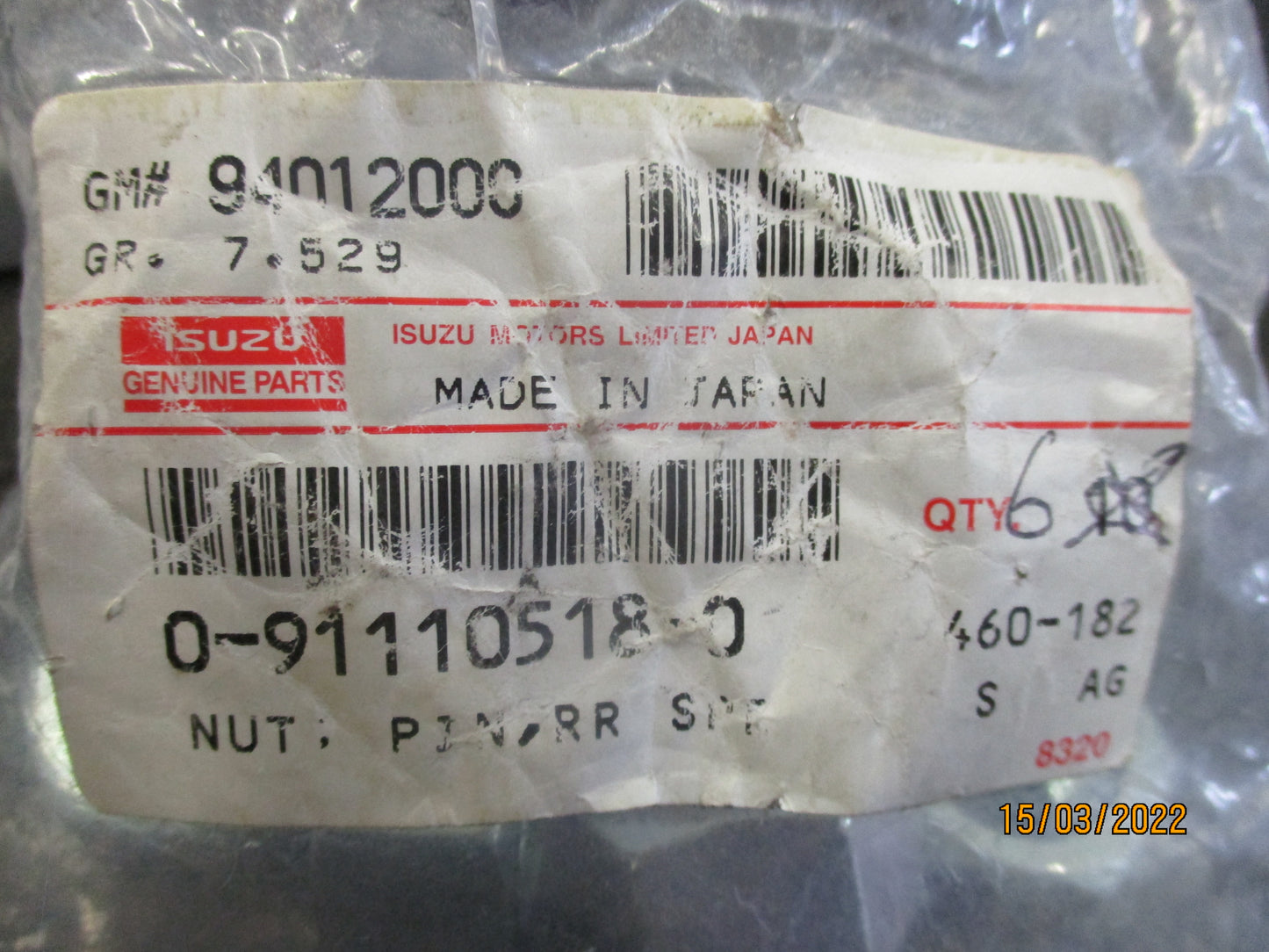 Isuzu NPR Genuine Rear Spring Hanger Nut New Part