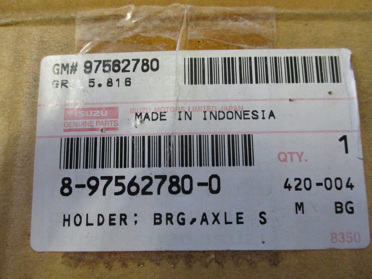 Holden RA Rodeo Genuine Rear Axel Shaft Case New Part