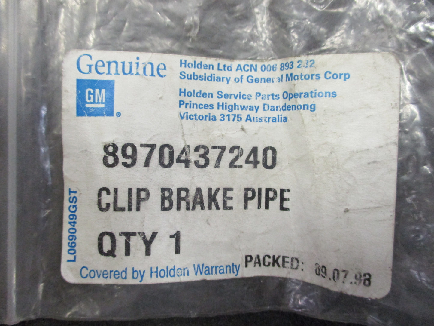 Holden Jackaroo Genuine Brake Line Clip New Part