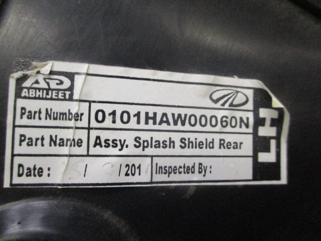 Mahindra XUV500 Genuine Left Hand Rear Passenger Splash Guard New Part
