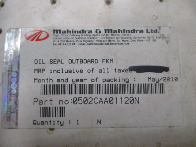Mahindra Pick-Up Genuine FKM Outer Shaft Oil Seal New Part
